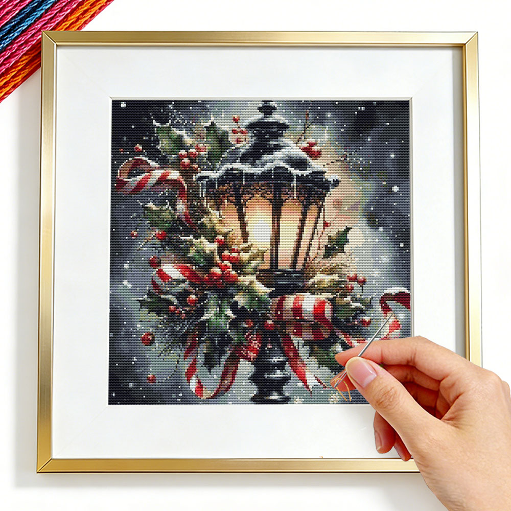Unique Lighting Decor - 11CT Christmas Cross Stitch Sets Light