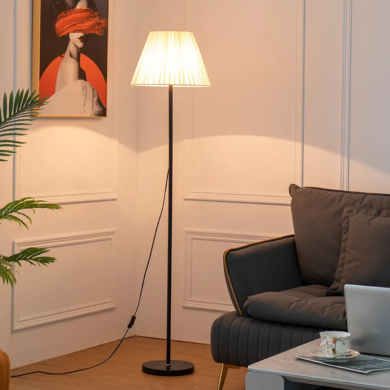 Floor Lamp Tripod - Retro Pleated Floor Stand Lamp Japanese