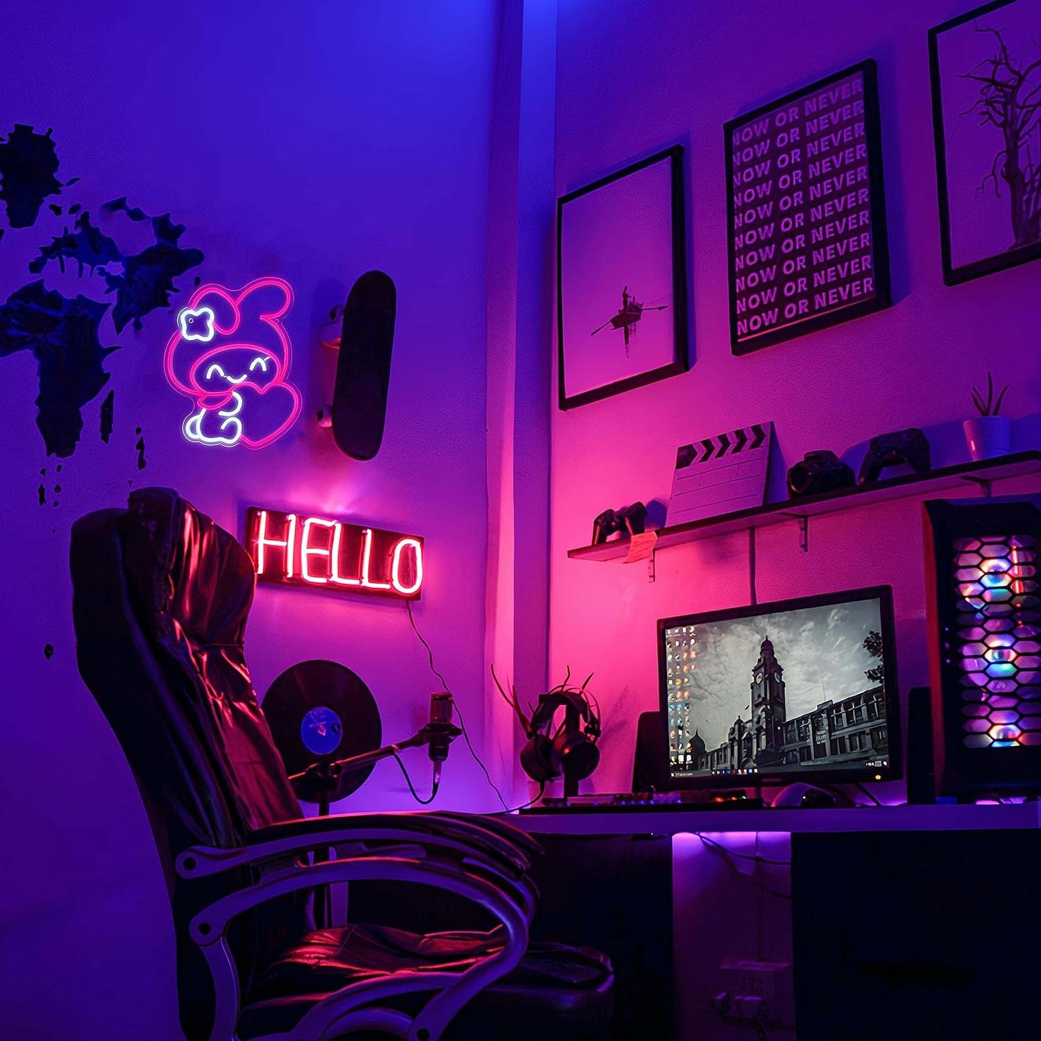 Anime Neon Sign Janpanese LED  - Lighting Decor Living Room review and price