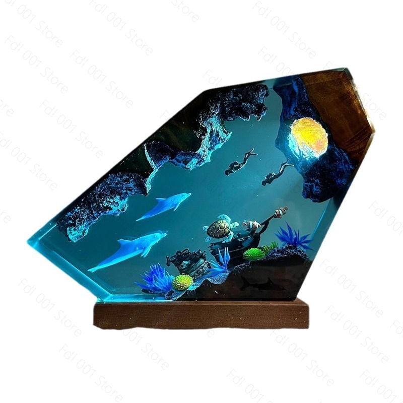 Dolphin and Turtle Resin Night - Unique Lighting Decor review and price