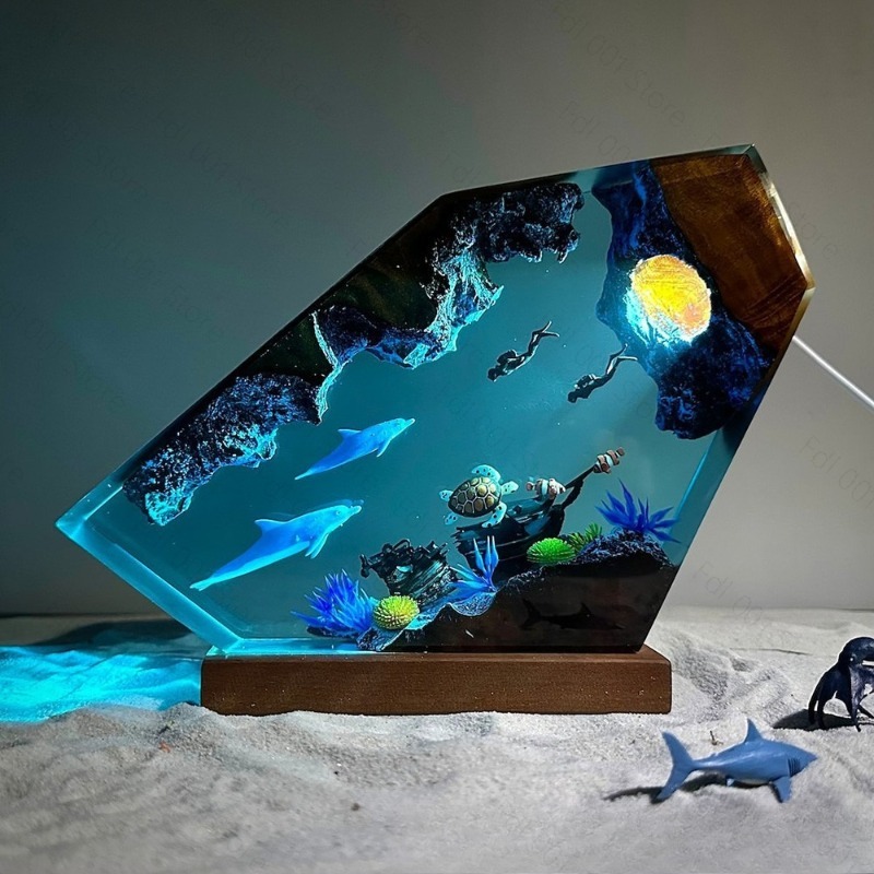 Dolphin and Turtle Resin Night - Unique Lighting Decor review and price
