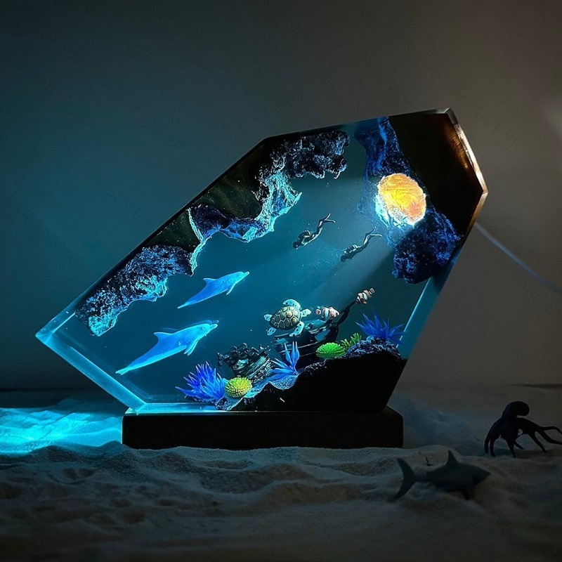 Dolphin and Turtle Resin Night - Unique Lighting Decor review and price