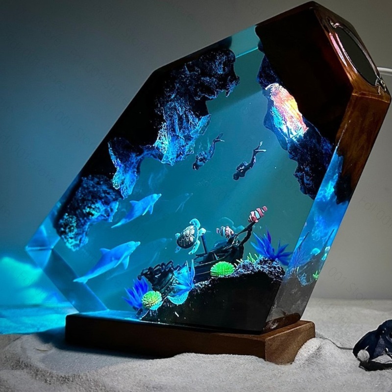Dolphin and Turtle Resin Night - Unique Lighting Decor review and price