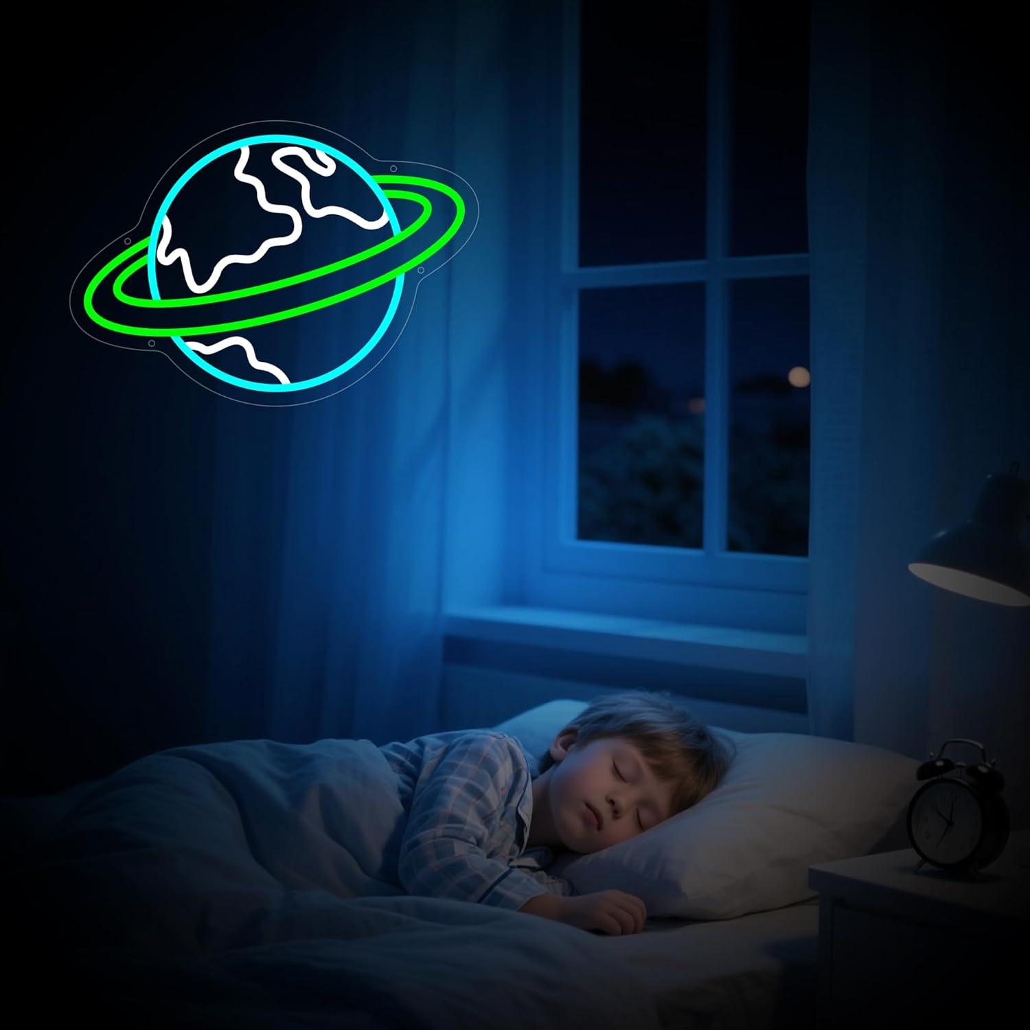 Earth Neon Sign Planet Dimmabl - Lighting Decor Living Room review and price