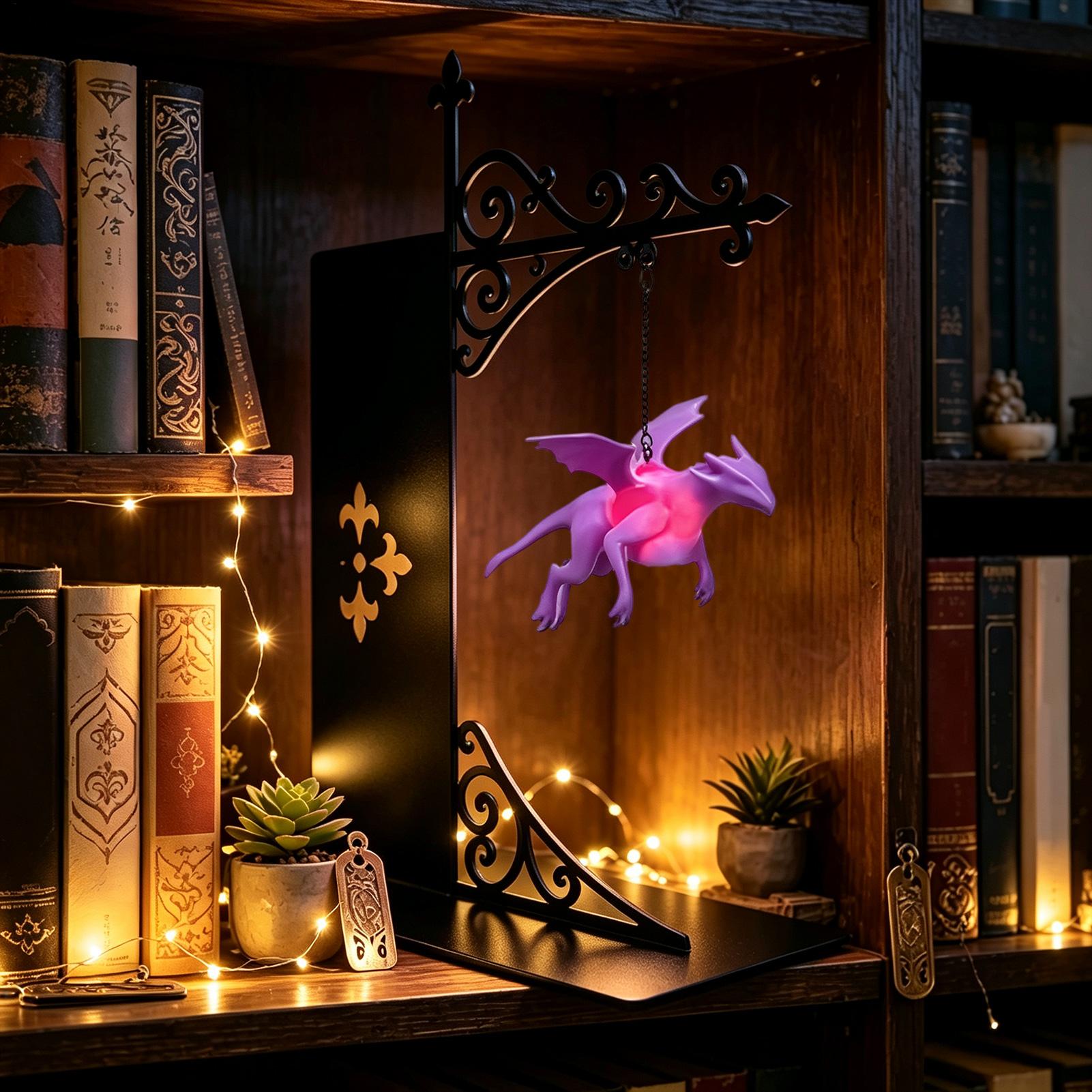 Unique Floating Dragon Bookshe - Unique Lighting Decor review and price